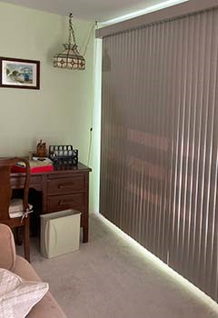 Vertical Blinds In Living Room In Encinitas